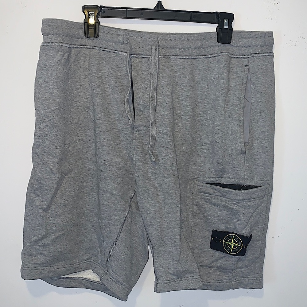 Stone Island Grey Cotton Shorts